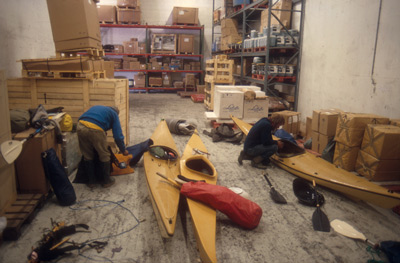packar kajaker för hemtransport